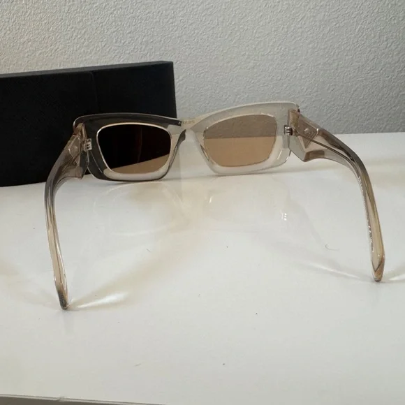 Prada Transparent and Tan Sunglasses - Picture 6 of 15